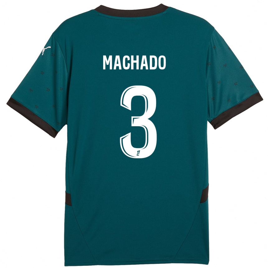 Niño Fútbol Camiseta Deiver Machado #3 Verde Oscuro 2ª Equipación 2024/25 Perú