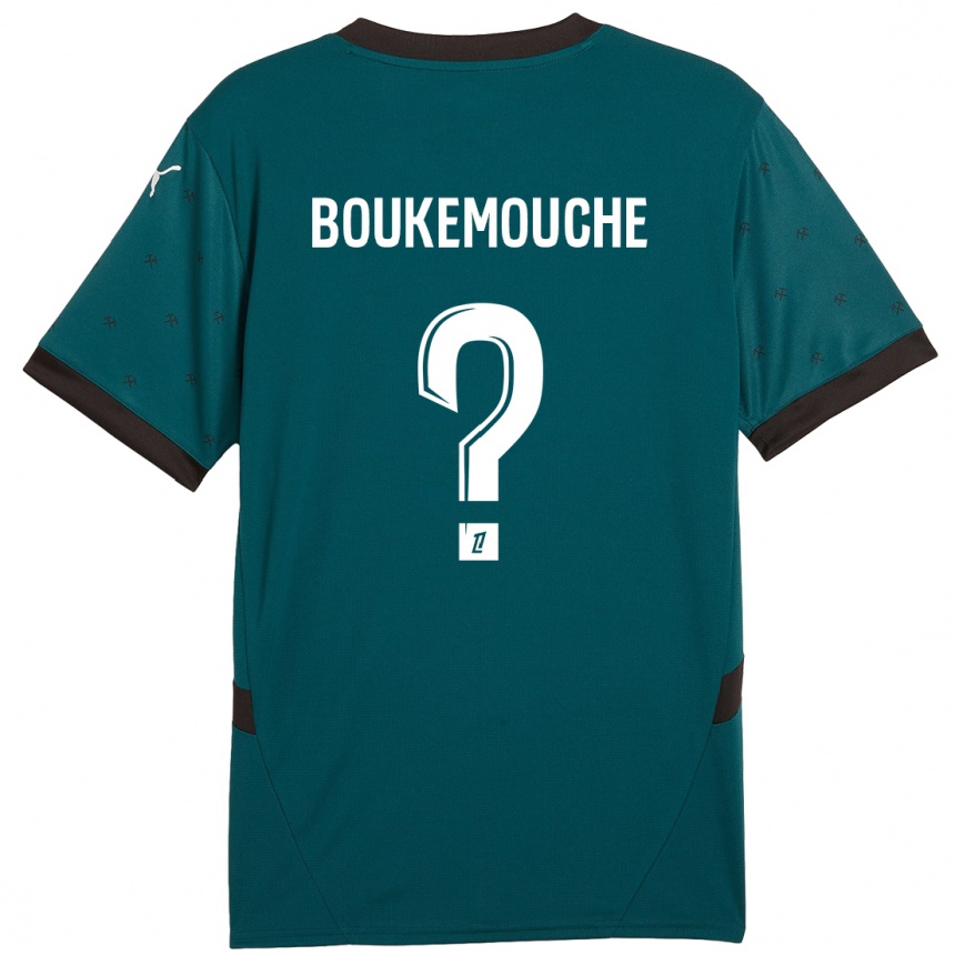 Niño Fútbol Camiseta Amine Boukemouche #0 Verde Oscuro 2ª Equipación 2024/25 Perú