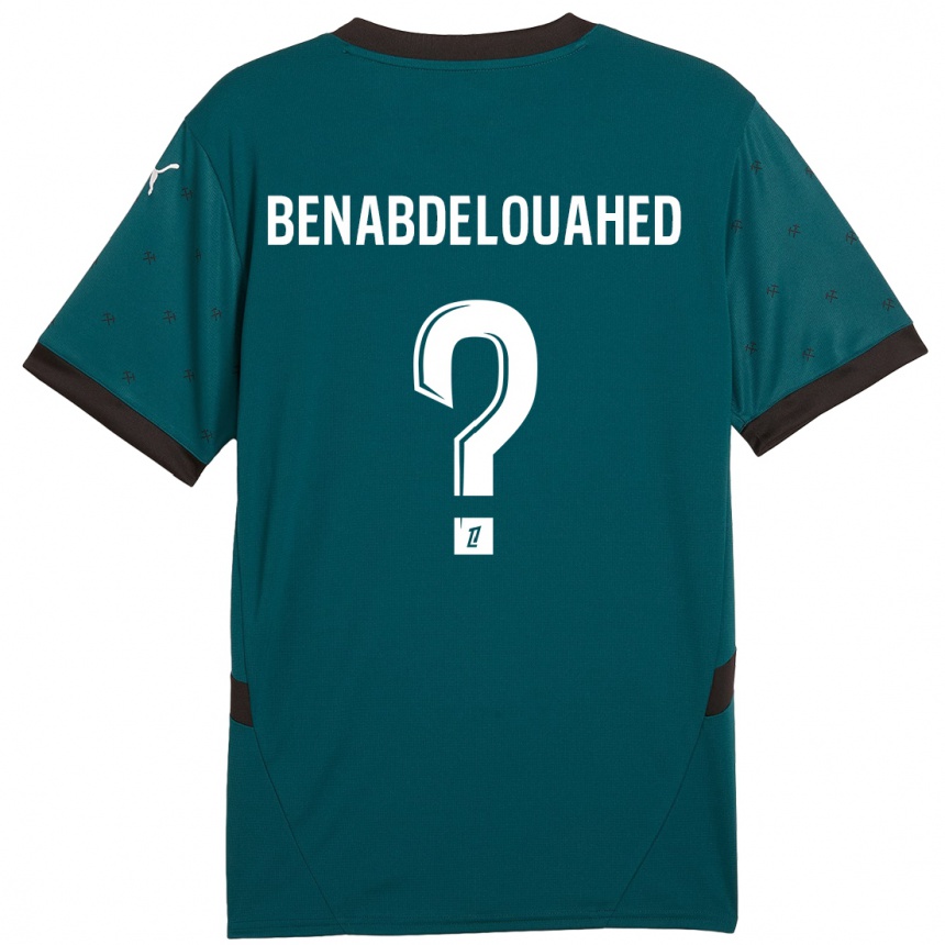 Niño Fútbol Camiseta Kaïs Benabdelouahed #0 Verde Oscuro 2ª Equipación 2024/25 Perú