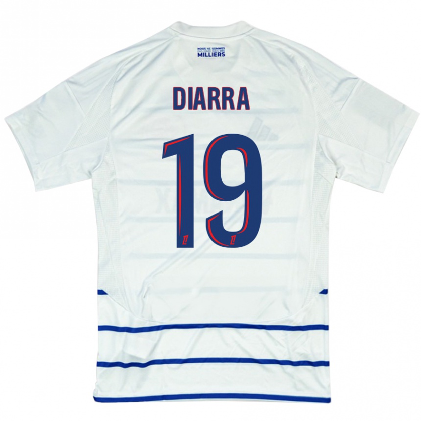 Niño Fútbol Camiseta Habib Diarra #19 Blanco Azul 2ª Equipación 2024/25 Perú