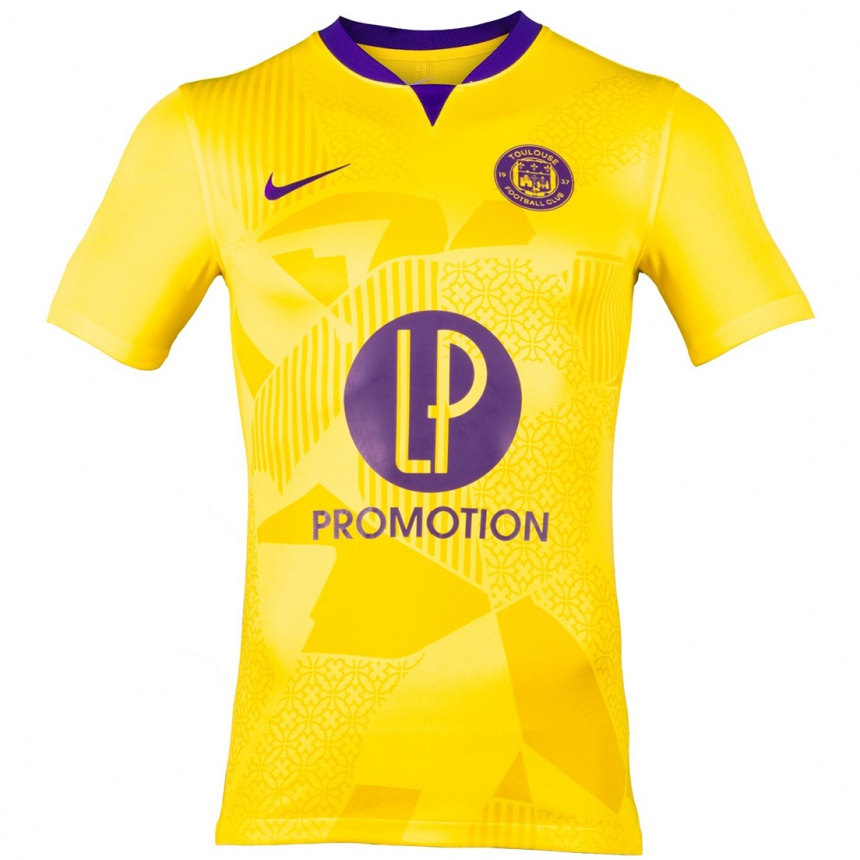 Niño Fútbol Camiseta Mikkel Desler #3 Amarillo Morado 2ª Equipación 2024/25 Perú