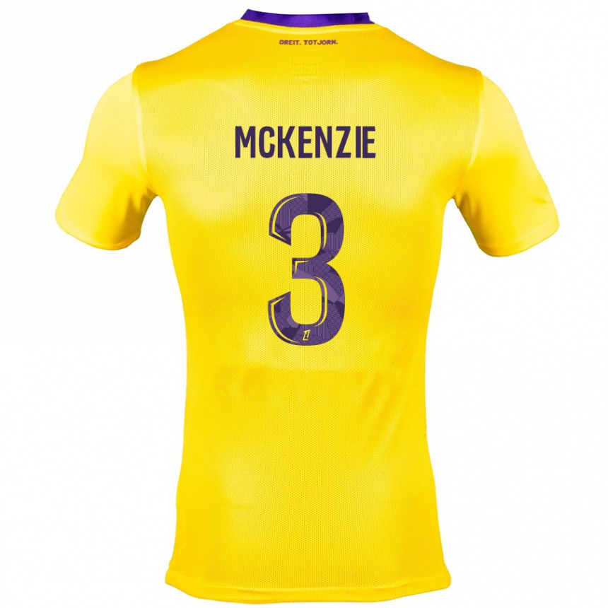 Niño Fútbol Camiseta Mark Mckenzie #3 Amarillo Morado 2ª Equipación 2024/25 Perú