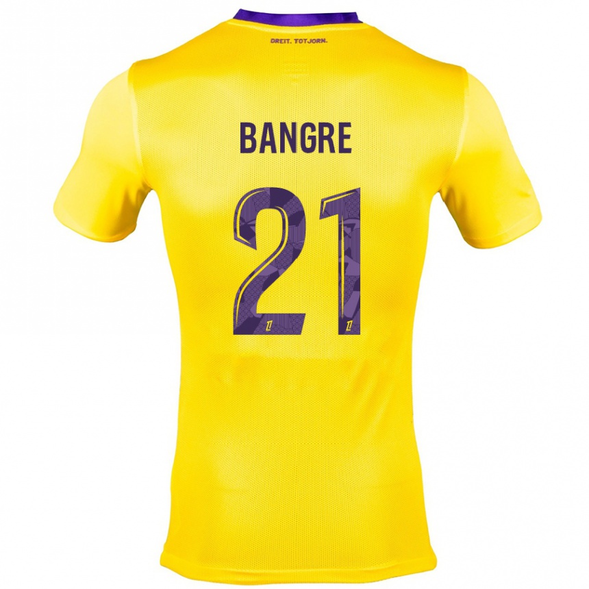 Niño Fútbol Camiseta Mamady Bangré #21 Amarillo Morado 2ª Equipación 2024/25 Perú