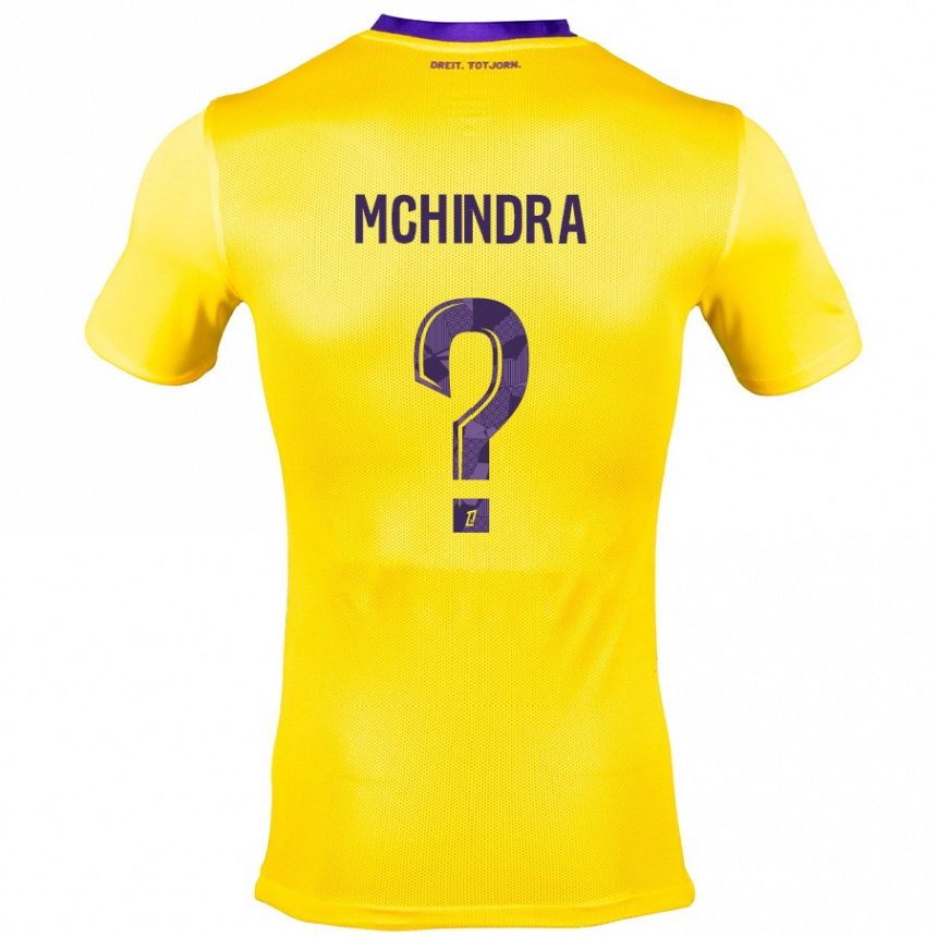 Niño Fútbol Camiseta Naime Said Mchindra #0 Amarillo Morado 2ª Equipación 2024/25 Perú