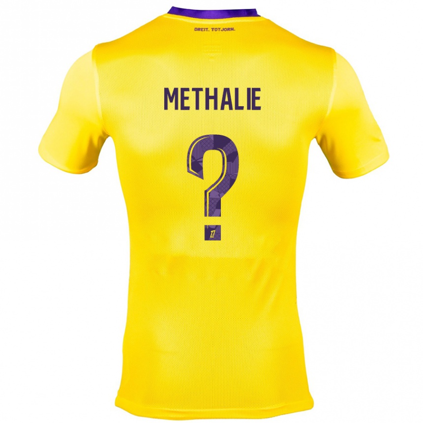 Niño Fútbol Camiseta Dayann Methalie #0 Amarillo Morado 2ª Equipación 2024/25 Perú