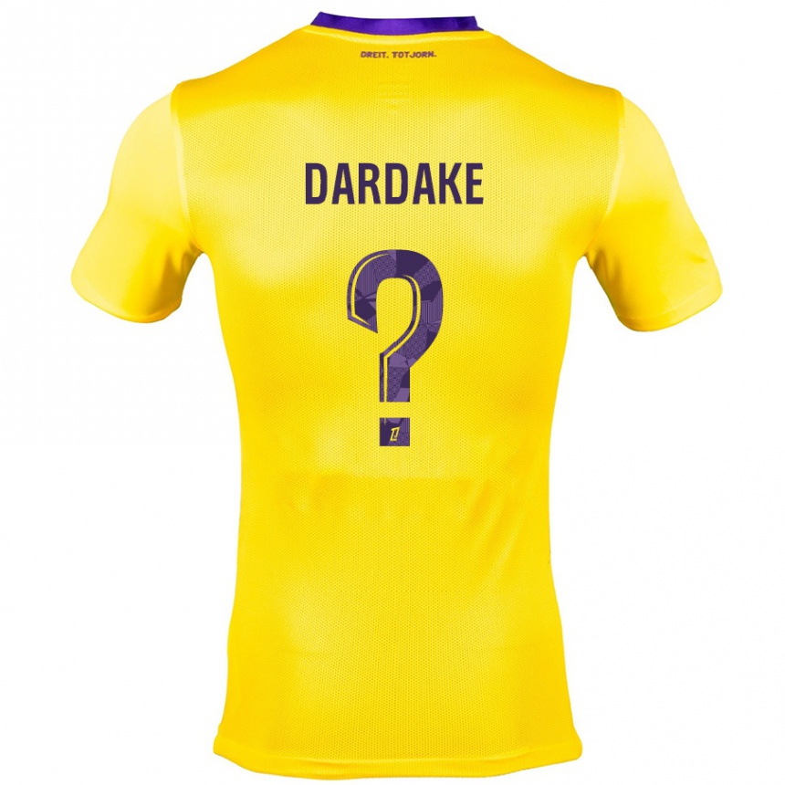 Niño Fútbol Camiseta Wassim Dardake #0 Amarillo Morado 2ª Equipación 2024/25 Perú