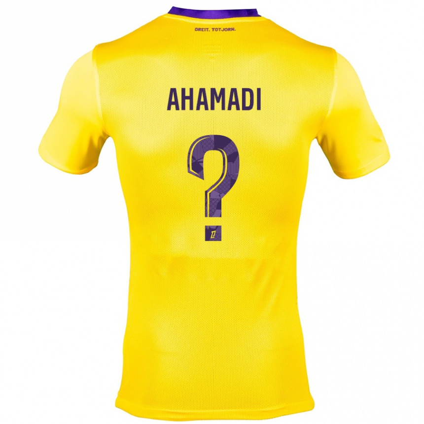 Niño Fútbol Camiseta Isaack Ahamadi #0 Amarillo Morado 2ª Equipación 2024/25 Perú