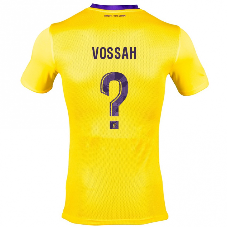 Niño Fútbol Camiseta Alexis Vossah #0 Amarillo Morado 2ª Equipación 2024/25 Perú