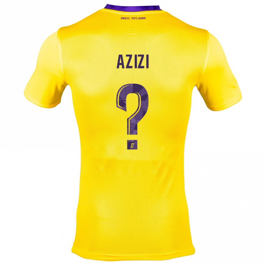 Niño Fútbol Camiseta Ilyas Azizi #0 Amarillo Morado 2ª Equipación 2024/25 Perú