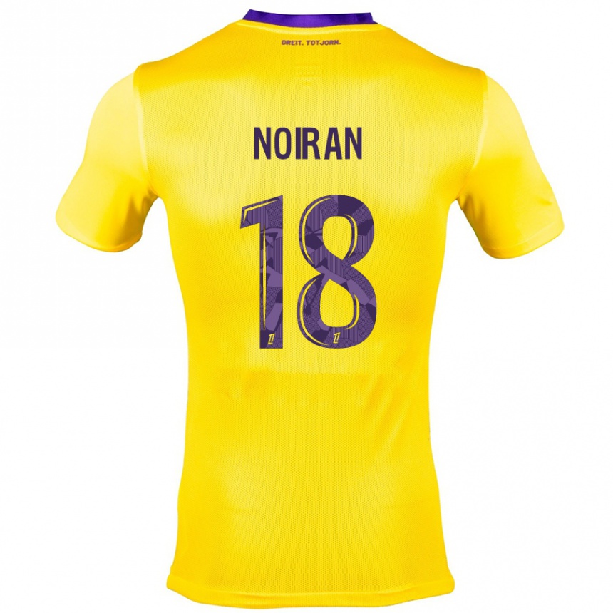 Niño Fútbol Camiseta Clara Noiran #18 Amarillo Morado 2ª Equipación 2024/25 Perú