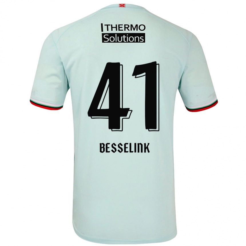 Niño Fútbol Camiseta Gijs Besselink #41 Verde Claro 2ª Equipación 2024/25 Perú