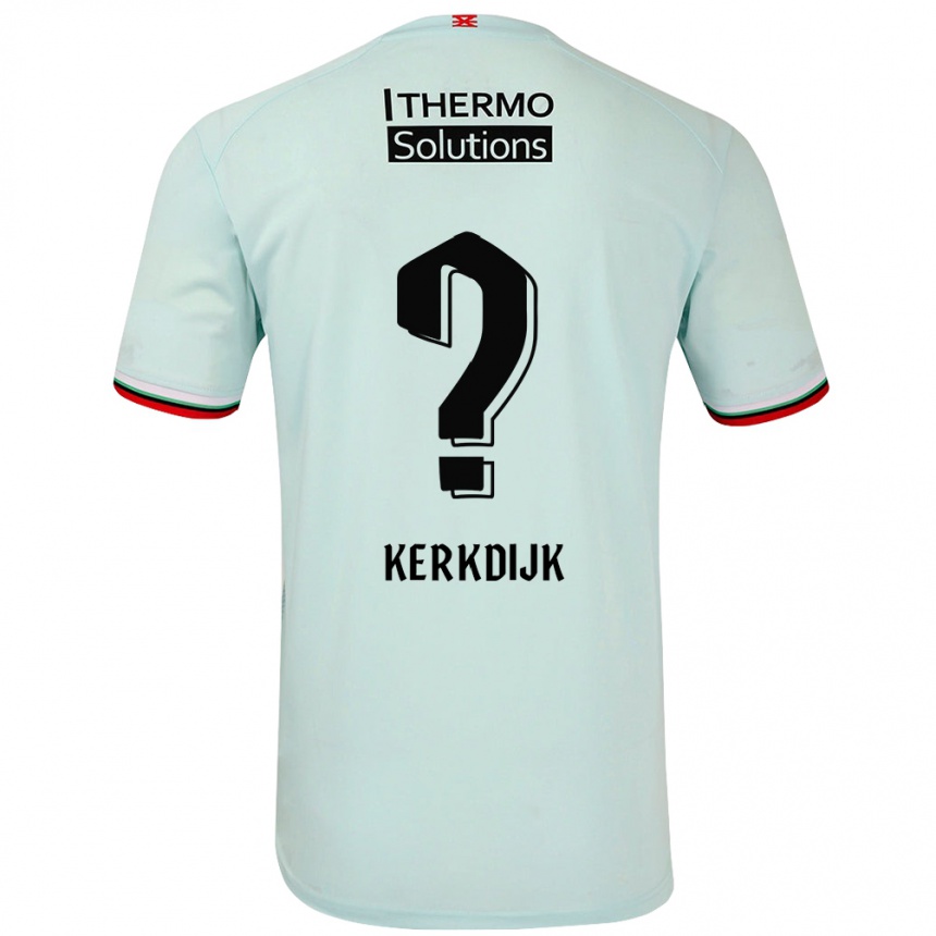 Niño Fútbol Camiseta Jesper Kerkdijk #0 Verde Claro 2ª Equipación 2024/25 Perú