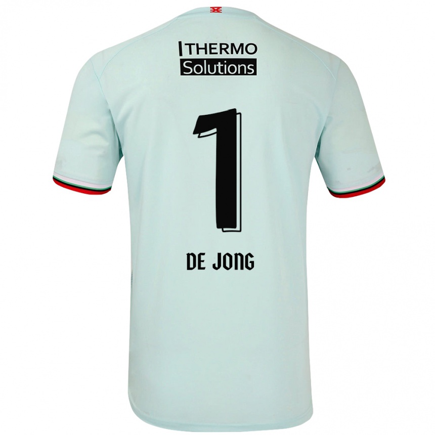 Niño Fútbol Camiseta Daniëlle De Jong #1 Verde Claro 2ª Equipación 2024/25 Perú