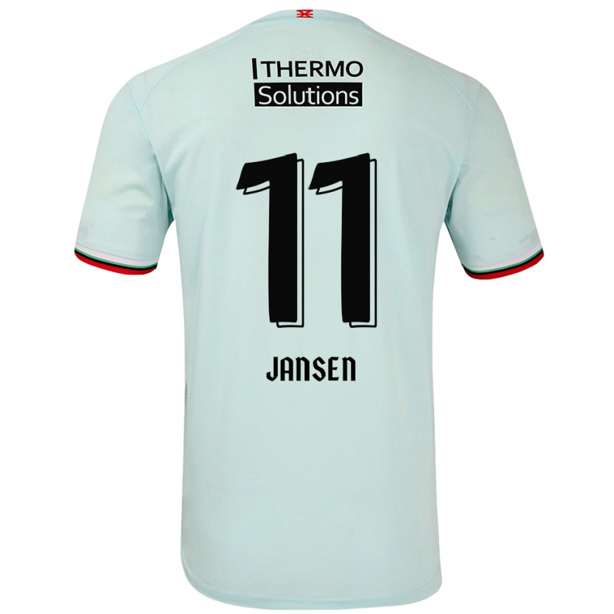 Niño Fútbol Camiseta Renate Jansen #11 Verde Claro 2ª Equipación 2024/25 Perú