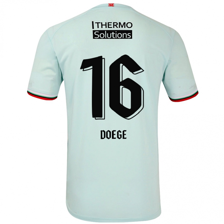 Niño Fútbol Camiseta Leonie Doege #16 Verde Claro 2ª Equipación 2024/25 Perú