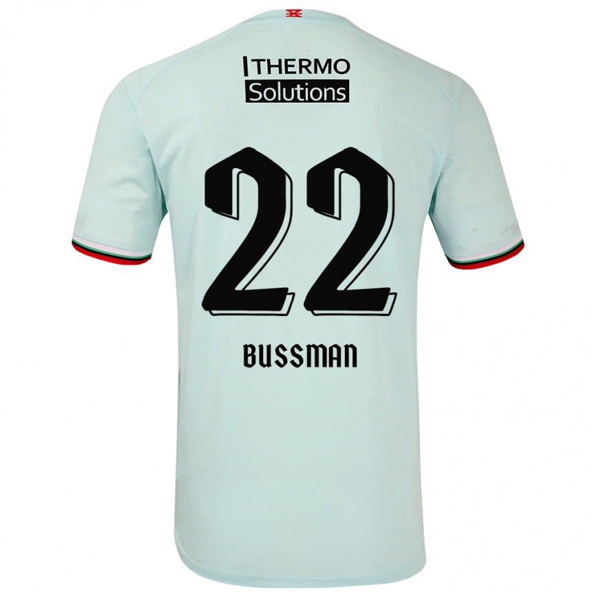 Niño Fútbol Camiseta Fiene Bussman #22 Verde Claro 2ª Equipación 2024/25 Perú