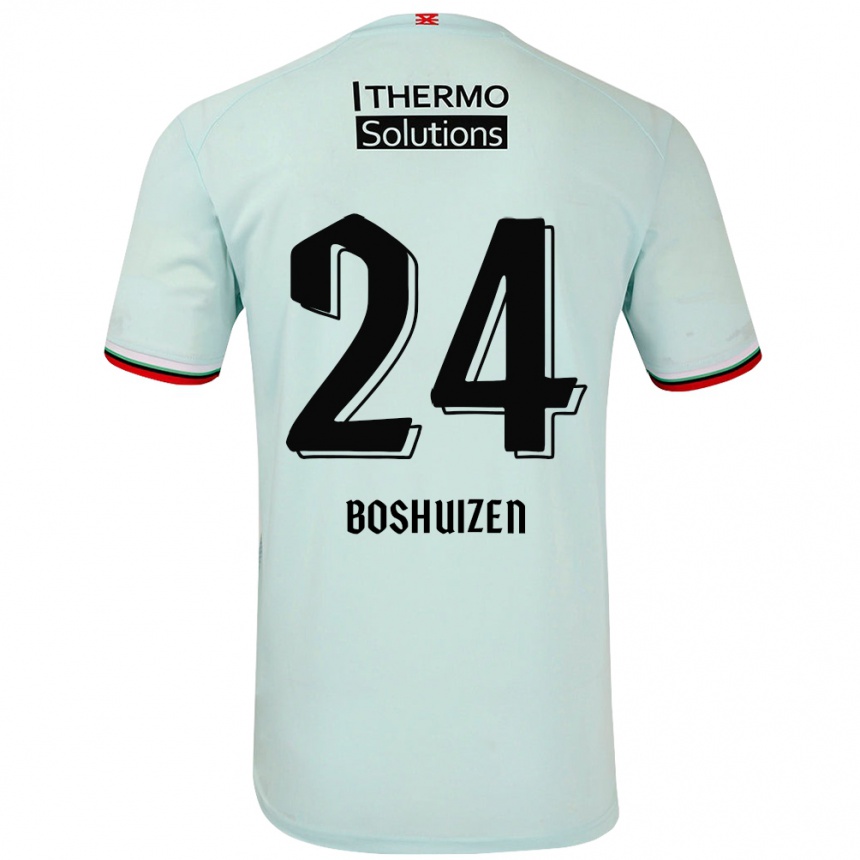 Niño Fútbol Camiseta Annouk Boshuizen #24 Verde Claro 2ª Equipación 2024/25 Perú