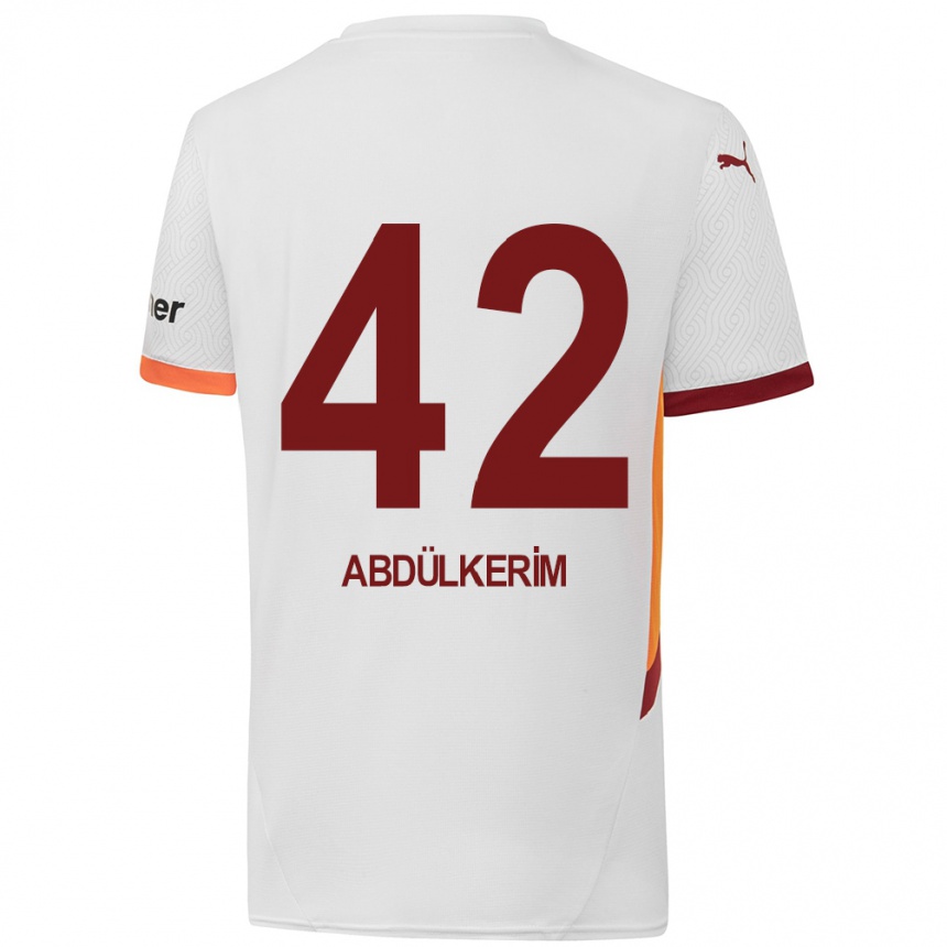 Niño Fútbol Camiseta Abdülkerim Bardakcı #42 Blanco Amarillo Rojo 2ª Equipación 2024/25 Perú