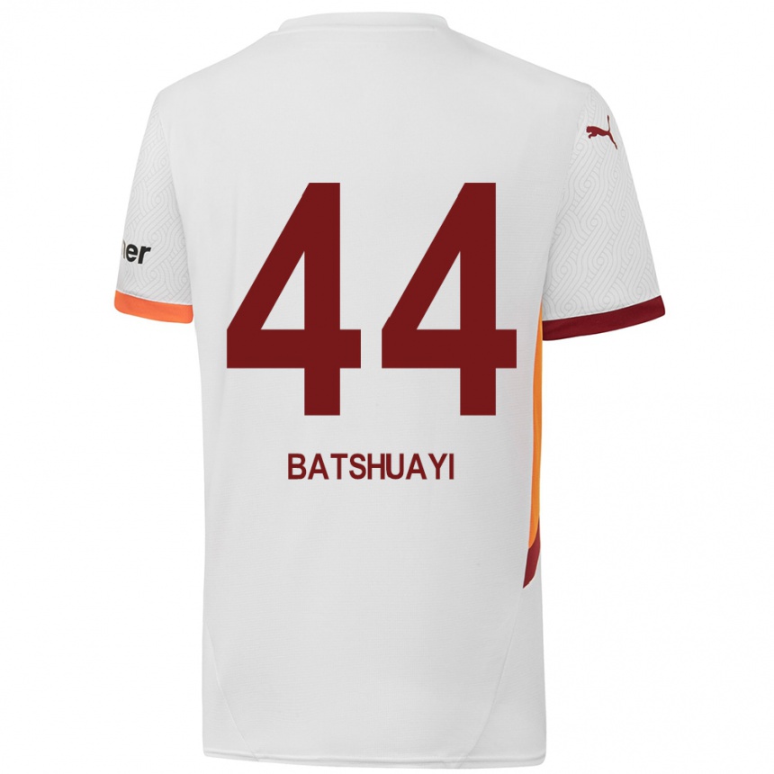 Niño Fútbol Camiseta Michy Batshuayi #44 Blanco Amarillo Rojo 2ª Equipación 2024/25 Perú