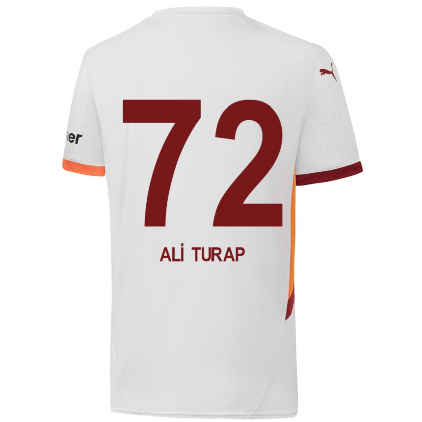 Niño Fútbol Camiseta Ali Turap Bülbül #72 Blanco Amarillo Rojo 2ª Equipación 2024/25 Perú