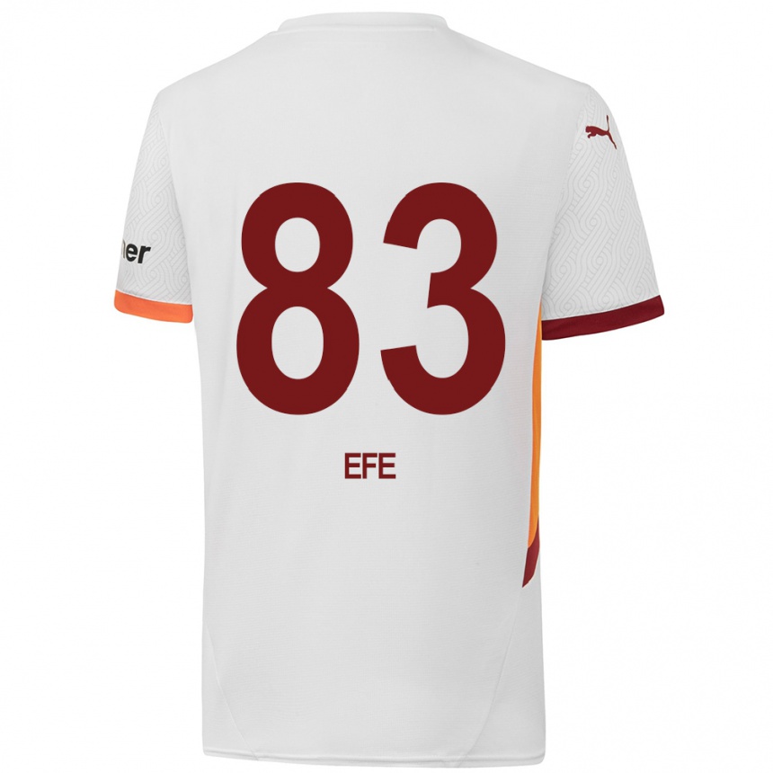 Niño Fútbol Camiseta Efe Akman #83 Blanco Amarillo Rojo 2ª Equipación 2024/25 Perú