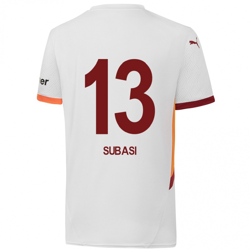 Niño Fútbol Camiseta Kadir Subasi #13 Blanco Amarillo Rojo 2ª Equipación 2024/25 Perú