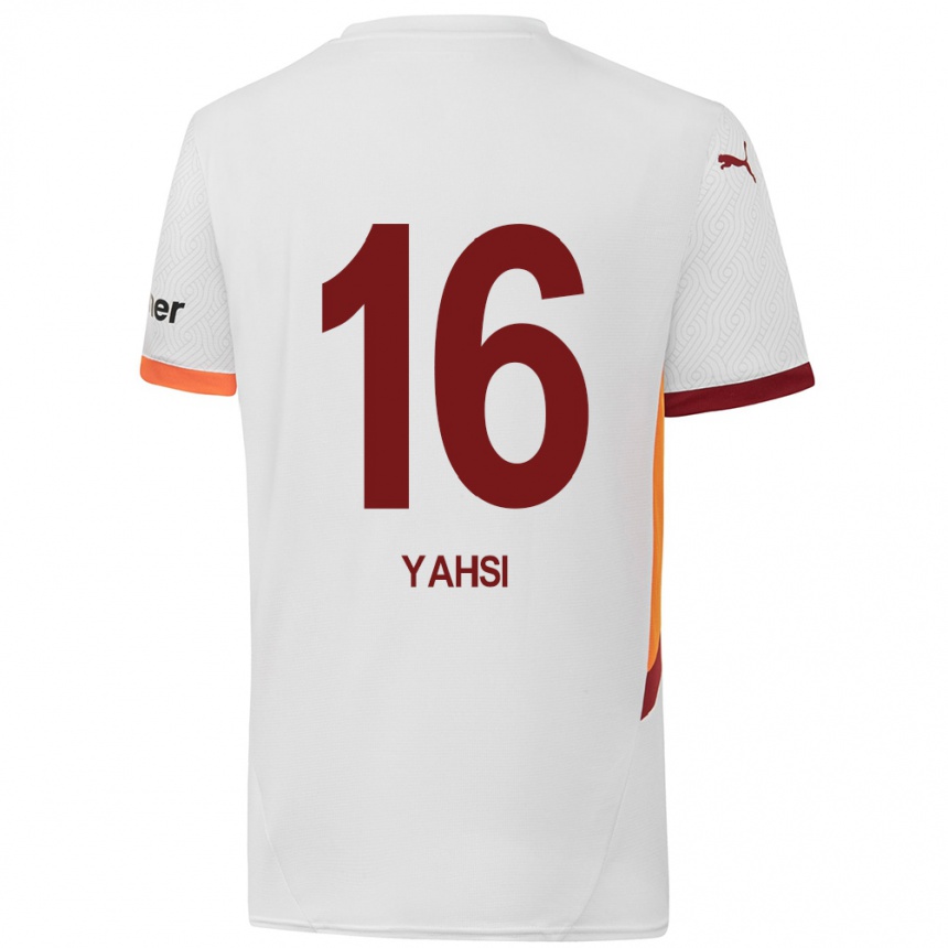 Niño Fútbol Camiseta Ismail Yahsi #16 Blanco Amarillo Rojo 2ª Equipación 2024/25 Perú