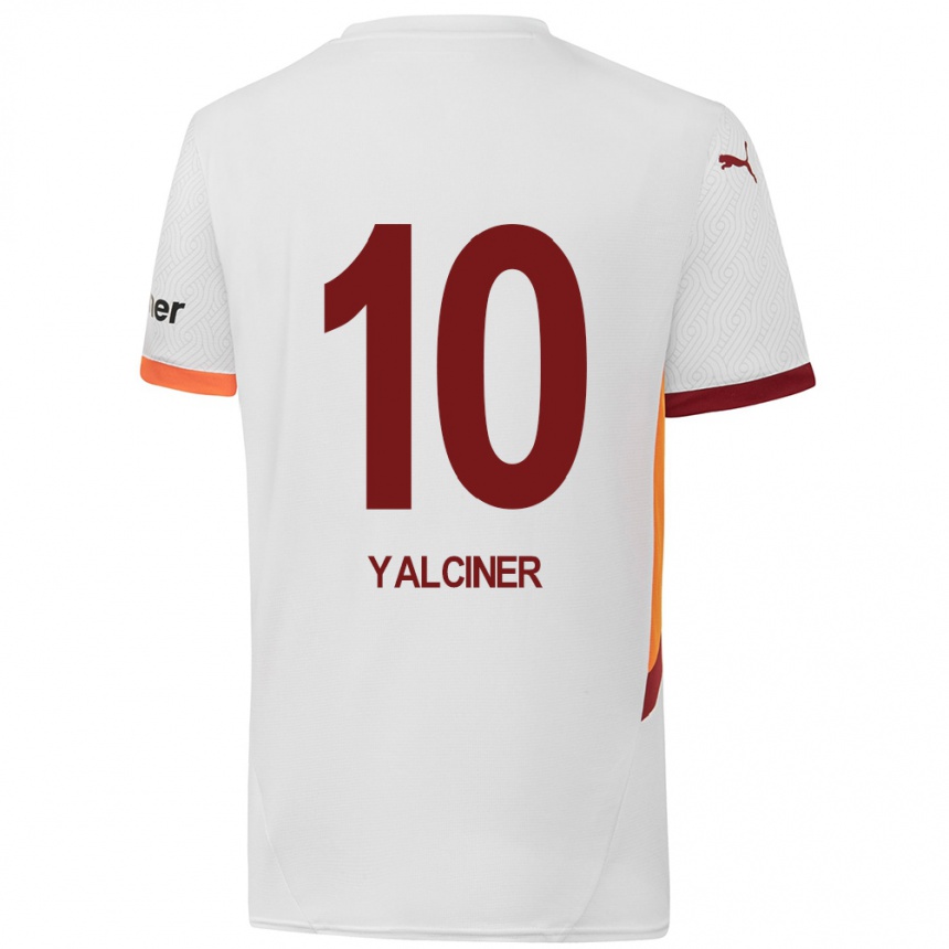 Niño Fútbol Camiseta İsmigül Yalçıner #10 Blanco Amarillo Rojo 2ª Equipación 2024/25 Perú