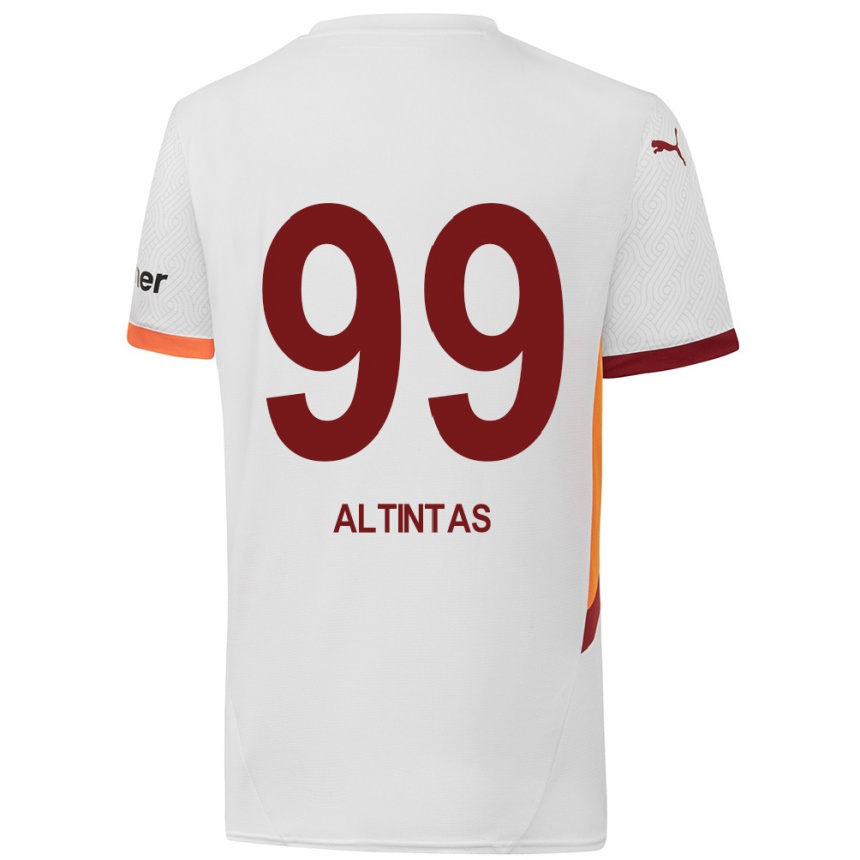 Niño Fútbol Camiseta Benan Altıntaş #99 Blanco Amarillo Rojo 2ª Equipación 2024/25 Perú