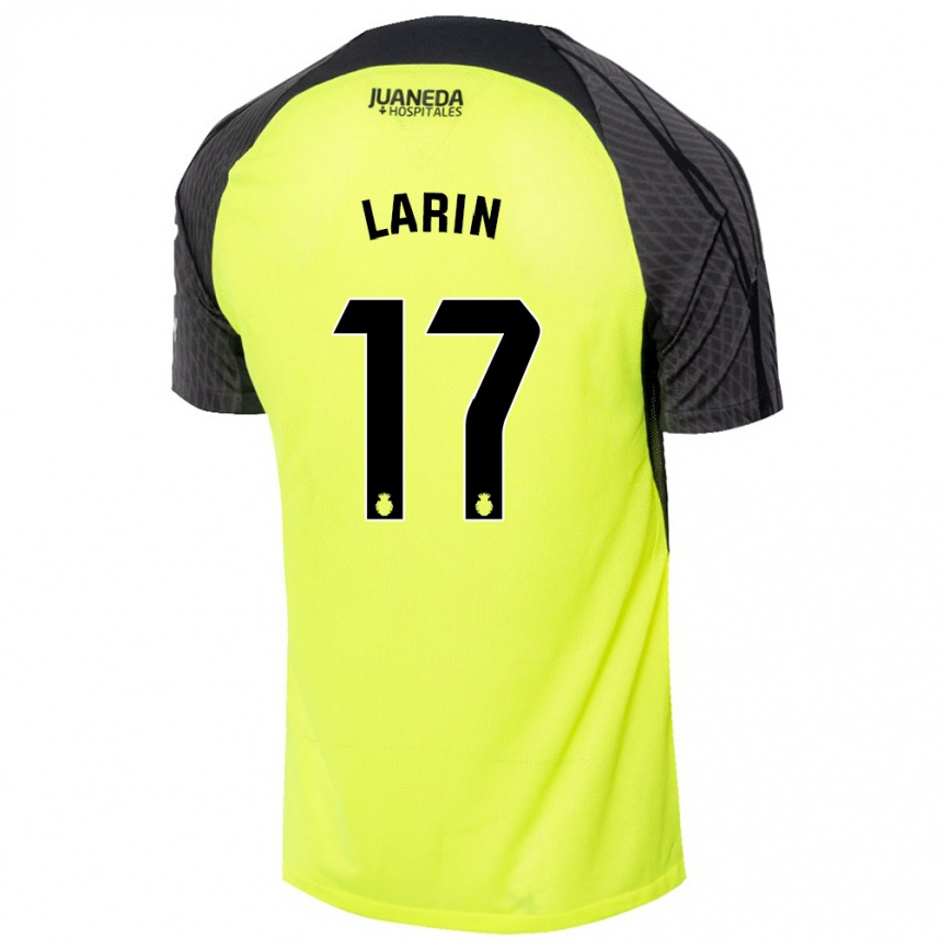 Niño Fútbol Camiseta Cyle Larin #17 Verde Fluorescente Negro 2ª Equipación 2024/25 Perú