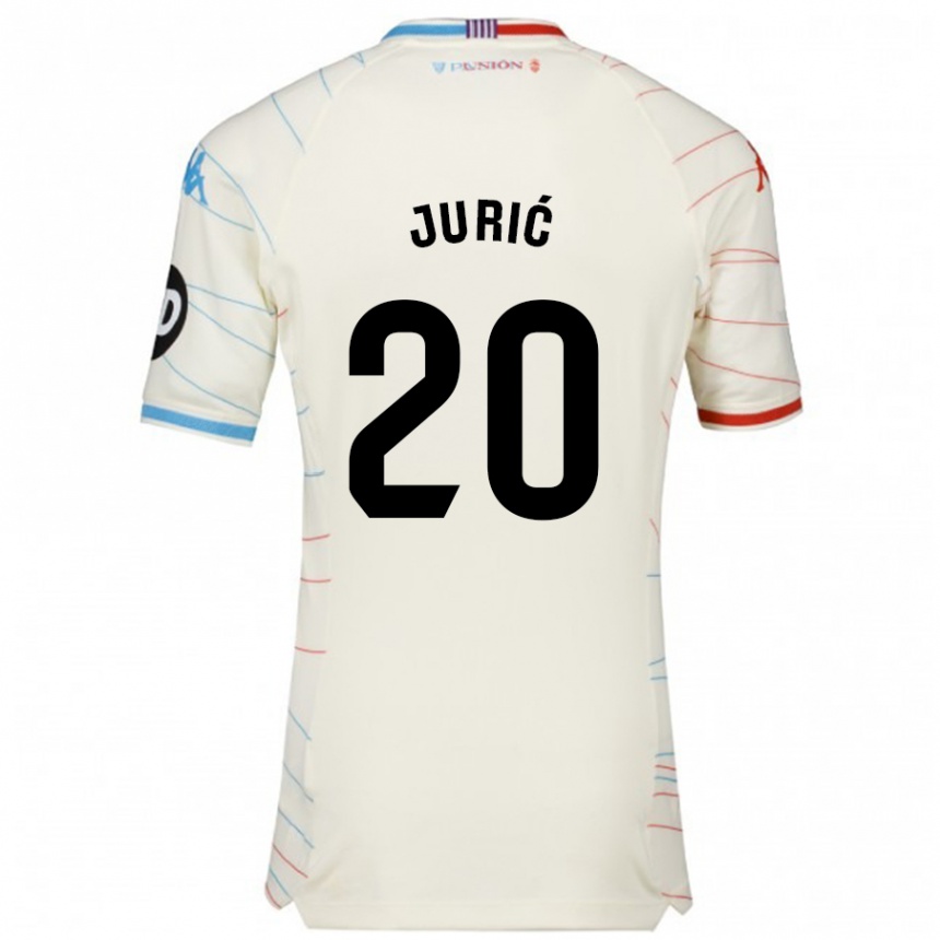 Niño Fútbol Camiseta Stanko Juric #20 Blanco Rojo Azul 2ª Equipación 2024/25 Perú