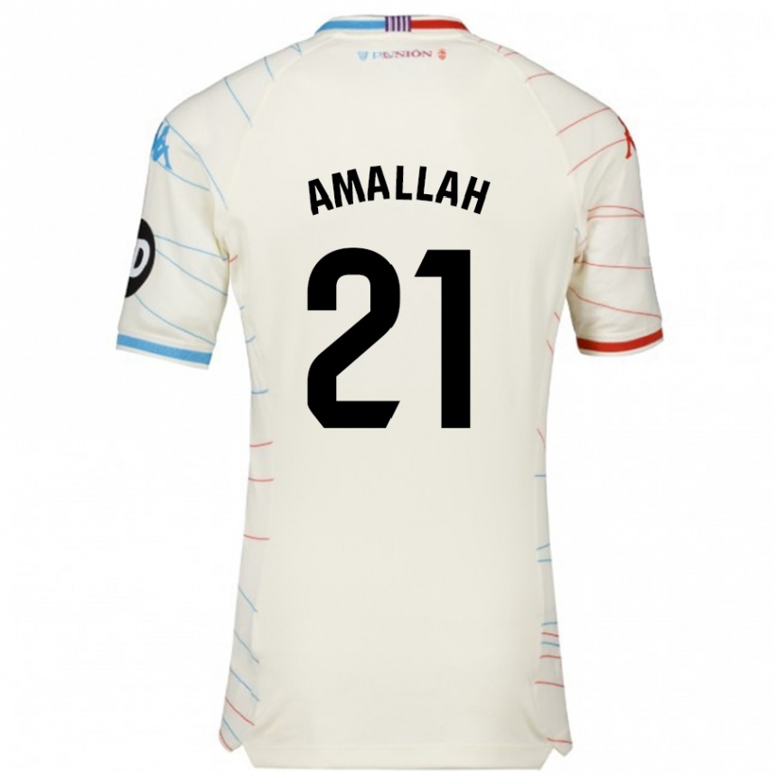 Niño Fútbol Camiseta Selim Amallah #21 Blanco Rojo Azul 2ª Equipación 2024/25 Perú