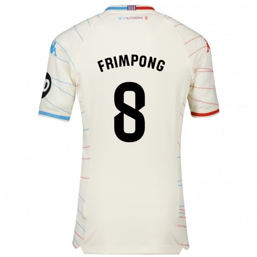 Niño Fútbol Camiseta Eugene Frimpong #8 Blanco Rojo Azul 2ª Equipación 2024/25 Perú