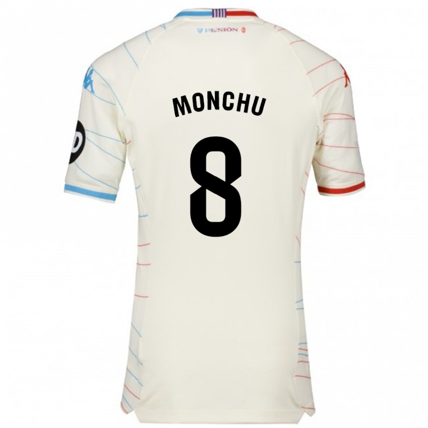 Niño Fútbol Camiseta Monchu #8 Blanco Rojo Azul 2ª Equipación 2024/25 Perú