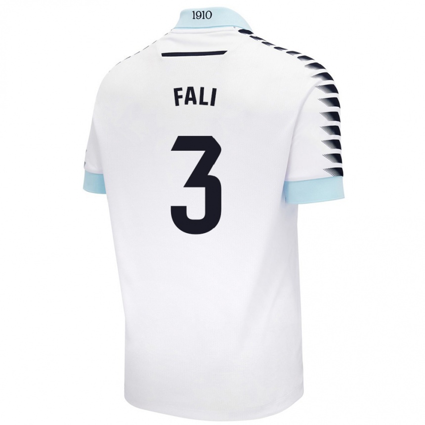 Niño Fútbol Camiseta Fali #3 Blanco Azul 2ª Equipación 2024/25 Perú