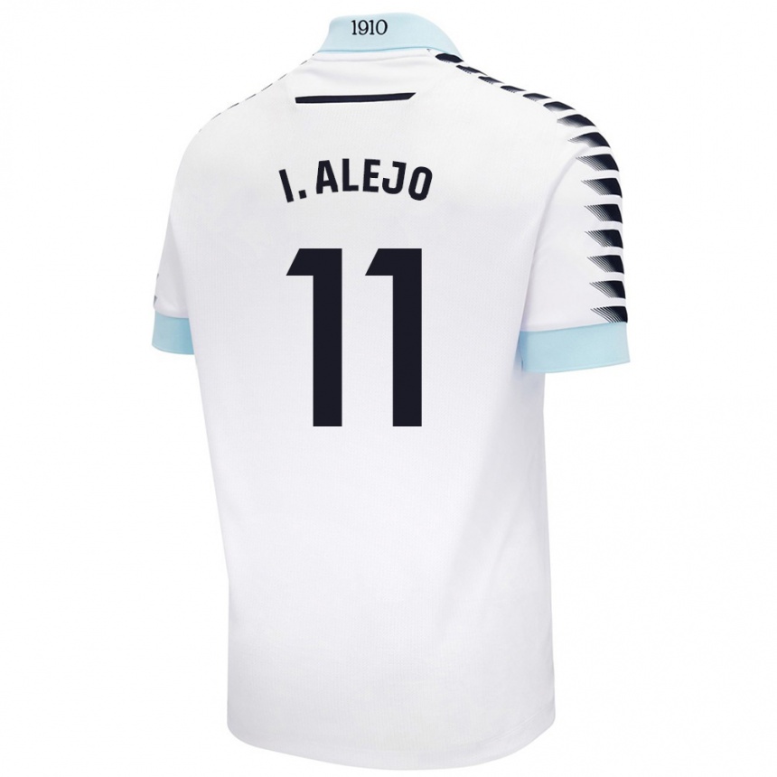 Niño Fútbol Camiseta Iván Alejo #11 Blanco Azul 2ª Equipación 2024/25 Perú