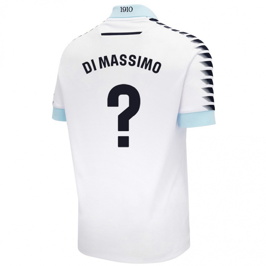 Niño Fútbol Camiseta Manuel Di Massimo #0 Blanco Azul 2ª Equipación 2024/25 Perú