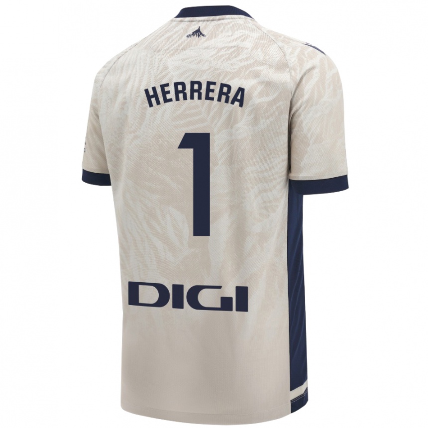 Niño Fútbol Camiseta Sergio Herrera #1 Gris Claro 2ª Equipación 2024/25 Perú