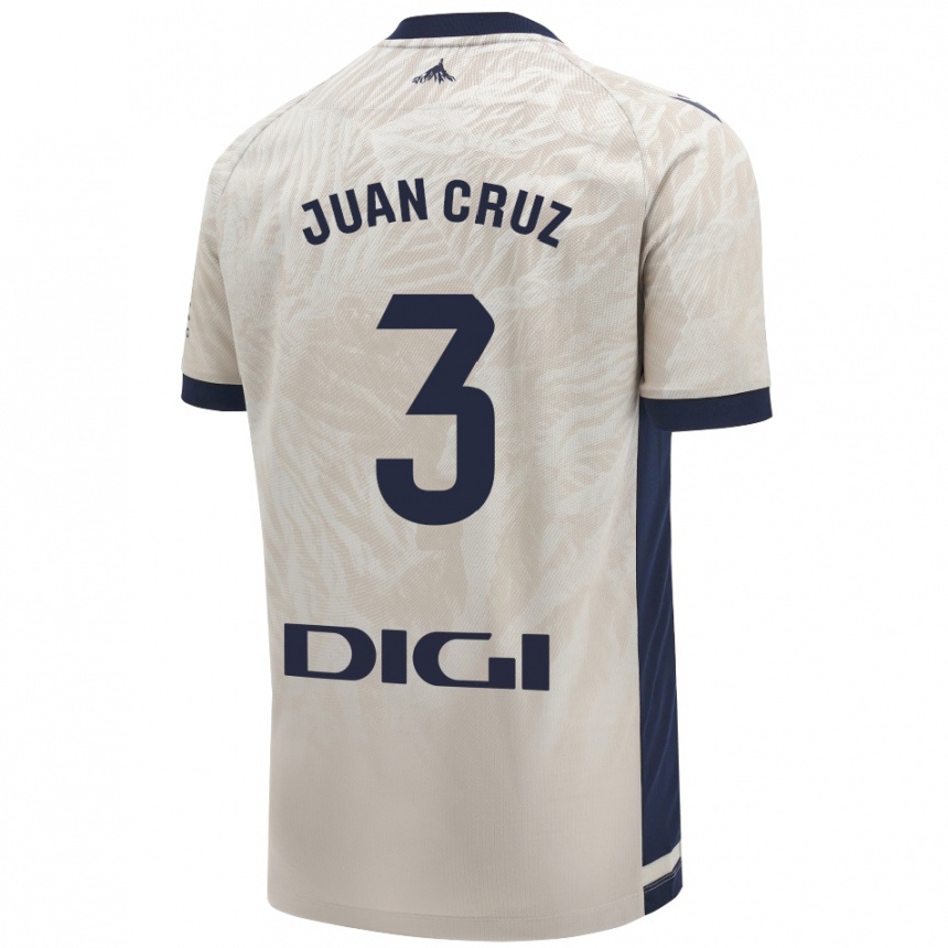 Niño Fútbol Camiseta Juan Cruz #3 Gris Claro 2ª Equipación 2024/25 Perú