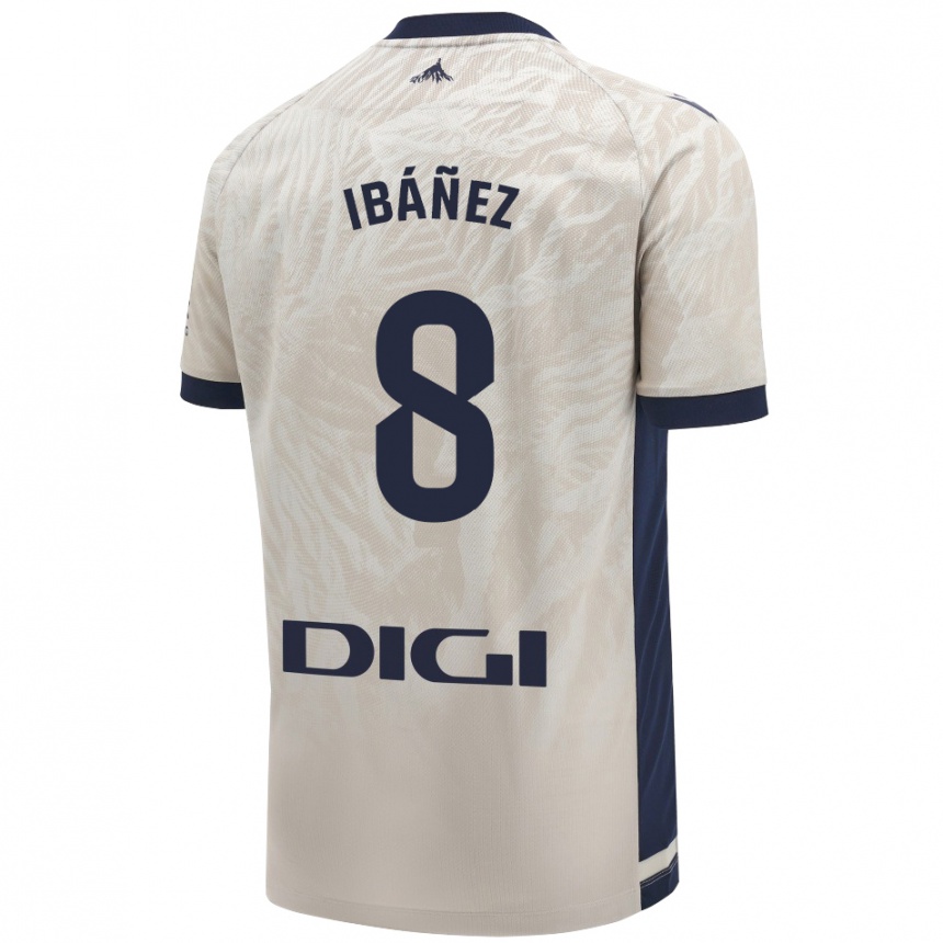 Niño Fútbol Camiseta Pablo Ibáñez #8 Gris Claro 2ª Equipación 2024/25 Perú