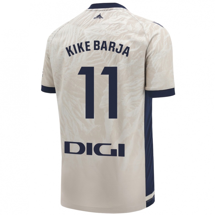 Niño Fútbol Camiseta Kike Barja #11 Gris Claro 2ª Equipación 2024/25 Perú