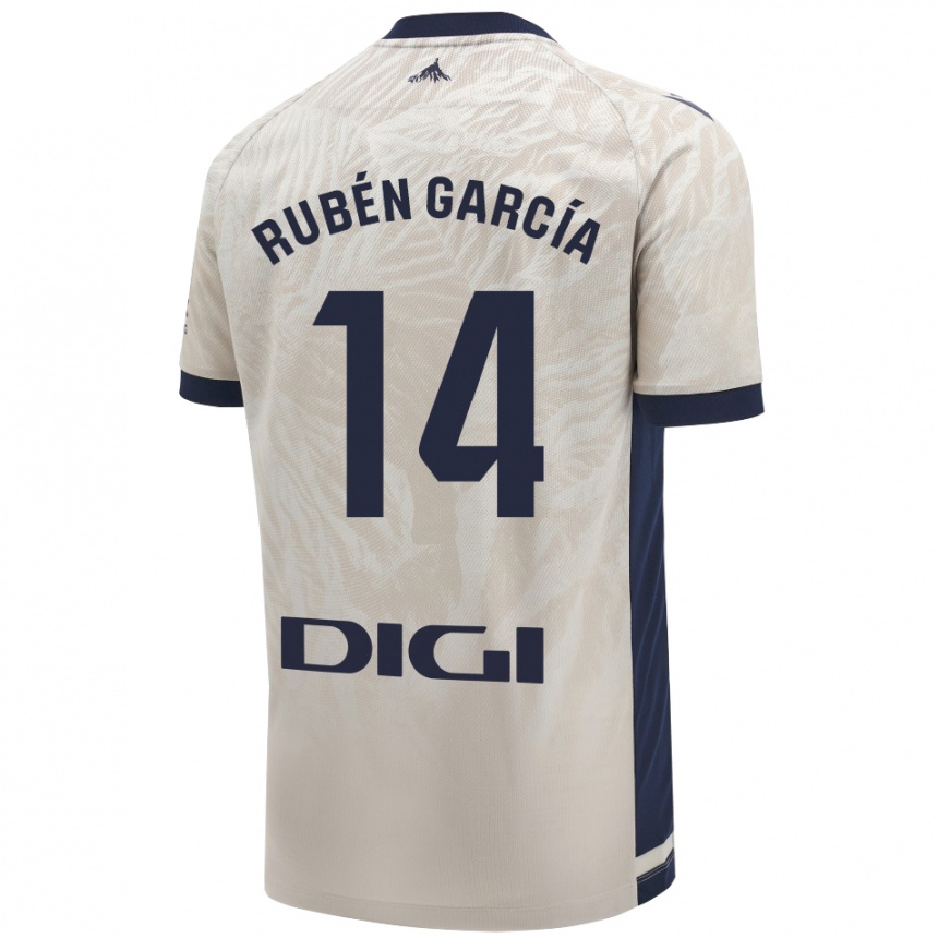 Niño Fútbol Camiseta Rubén García #14 Gris Claro 2ª Equipación 2024/25 Perú