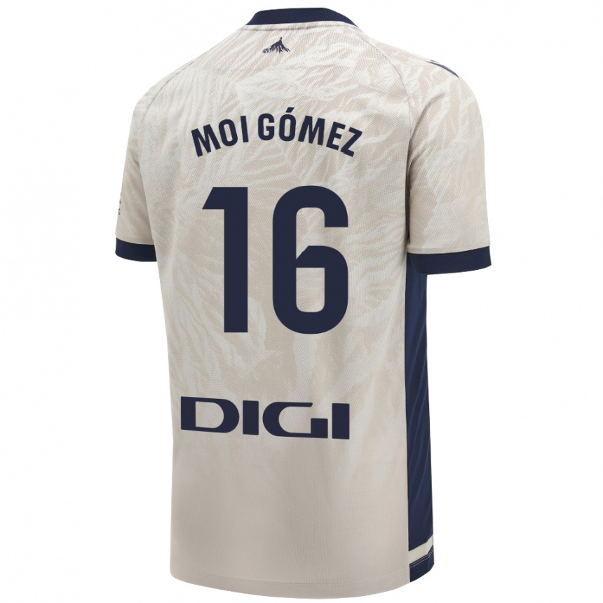 Niño Fútbol Camiseta Moi Gómez #16 Gris Claro 2ª Equipación 2024/25 Perú