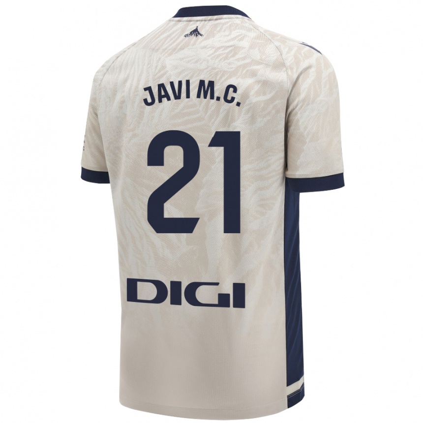 Niño Fútbol Camiseta Javi Martínez #21 Gris Claro 2ª Equipación 2024/25 Perú