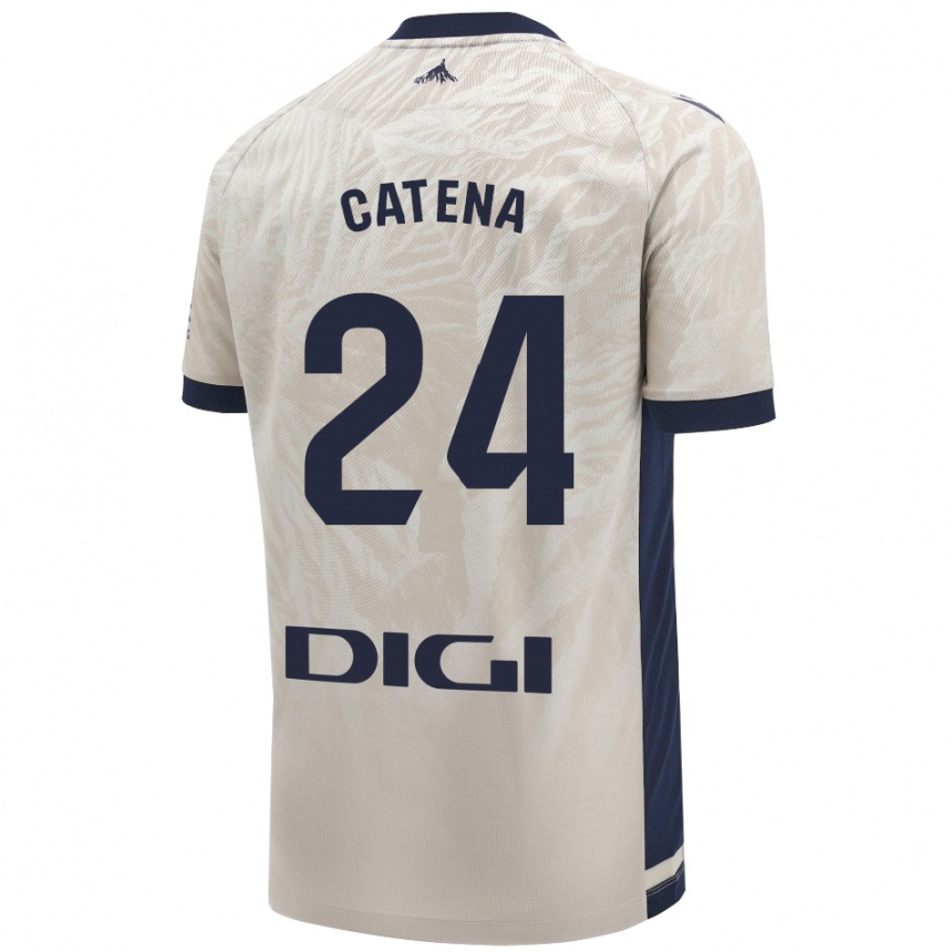 Niño Fútbol Camiseta Alejandro Catena #24 Gris Claro 2ª Equipación 2024/25 Perú