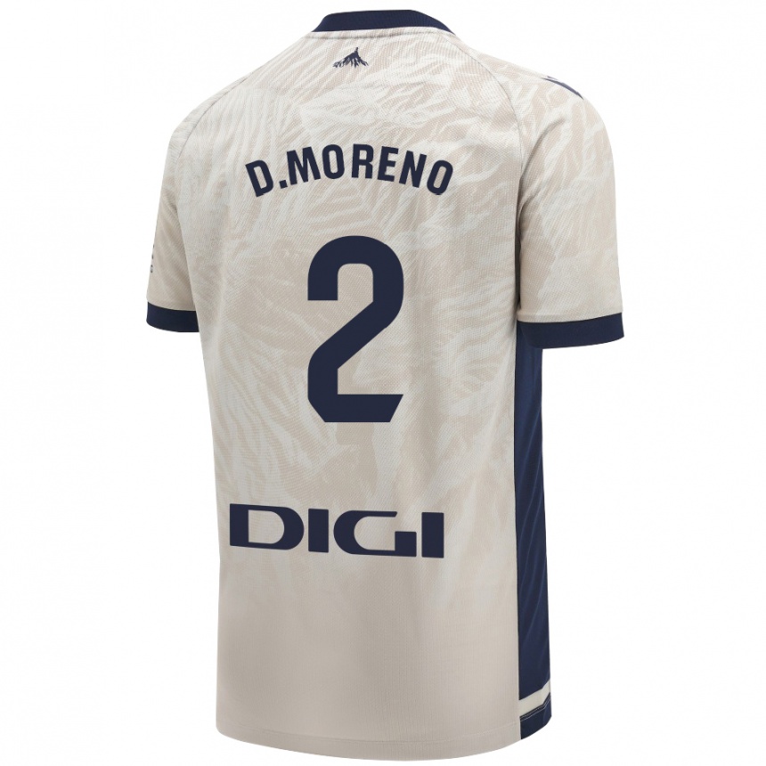 Niño Fútbol Camiseta Diego Moreno #2 Gris Claro 2ª Equipación 2024/25 Perú