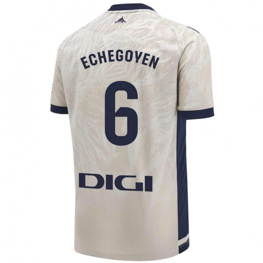 Niño Fútbol Camiseta Mauro Echegoyen #6 Gris Claro 2ª Equipación 2024/25 Perú