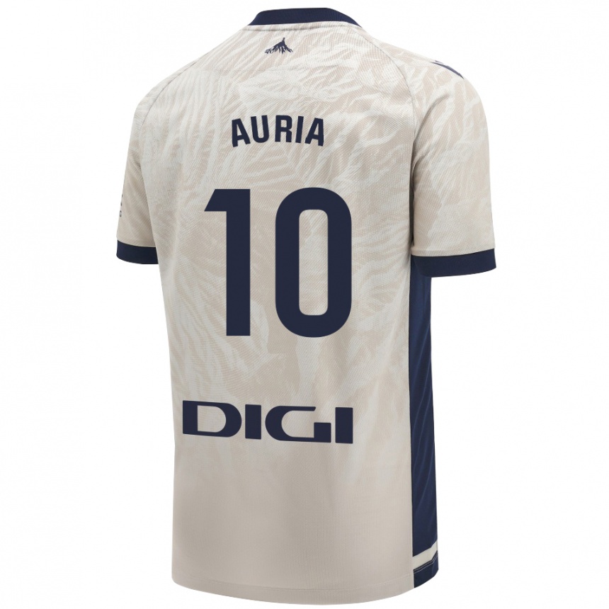 Niño Fútbol Camiseta Miguel Auria #10 Gris Claro 2ª Equipación 2024/25 Perú