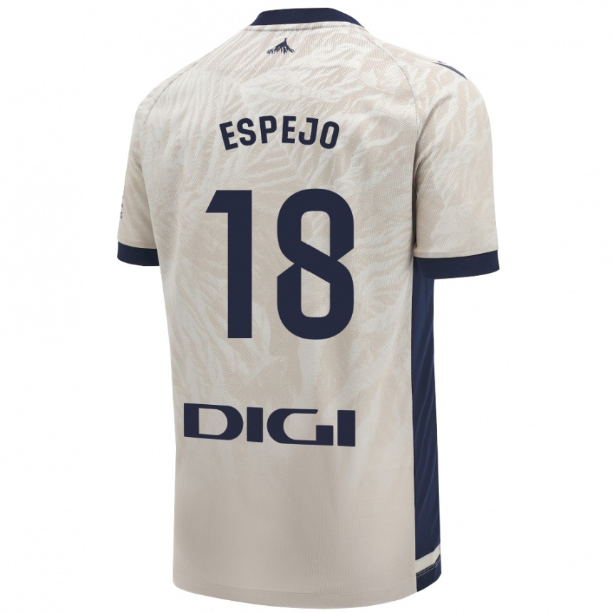 Niño Fútbol Camiseta Diego Espejo #18 Gris Claro 2ª Equipación 2024/25 Perú