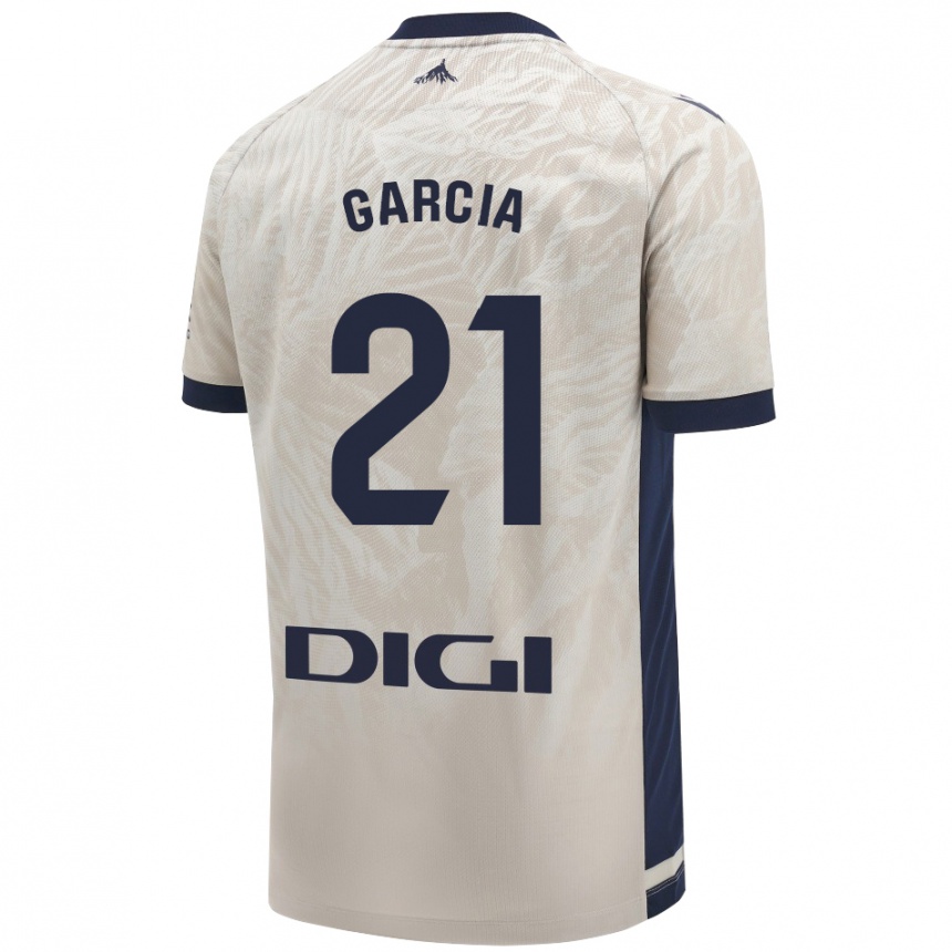 Niño Fútbol Camiseta Jon García #21 Gris Claro 2ª Equipación 2024/25 Perú